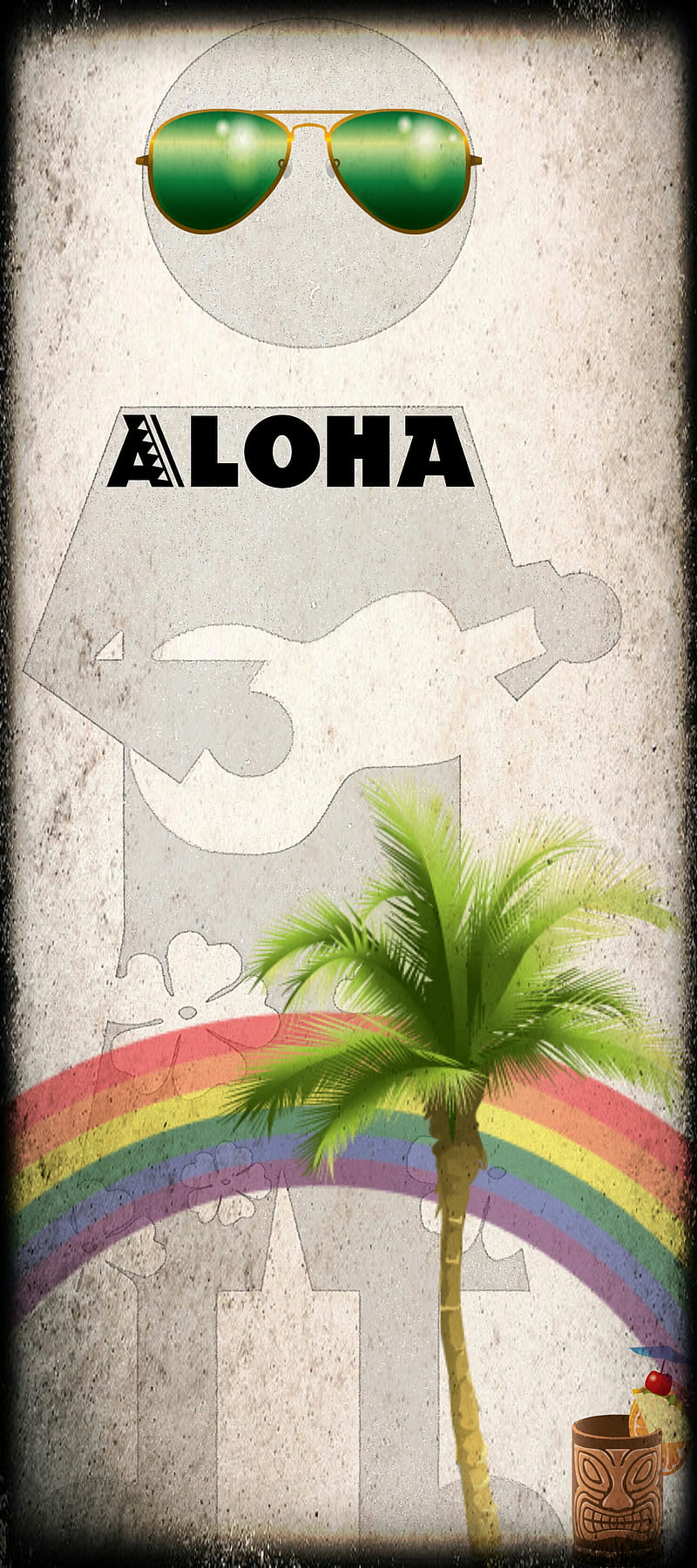 Aloha, hawaii, rainbow, HD phone wallpaper