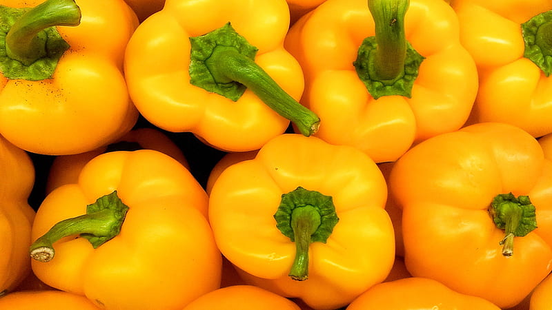 Yellow Bell Peppers Capsicums Yellow, HD wallpaper