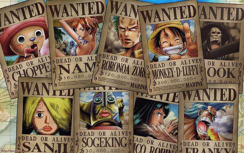 One Piece Shanks Crew Bounty