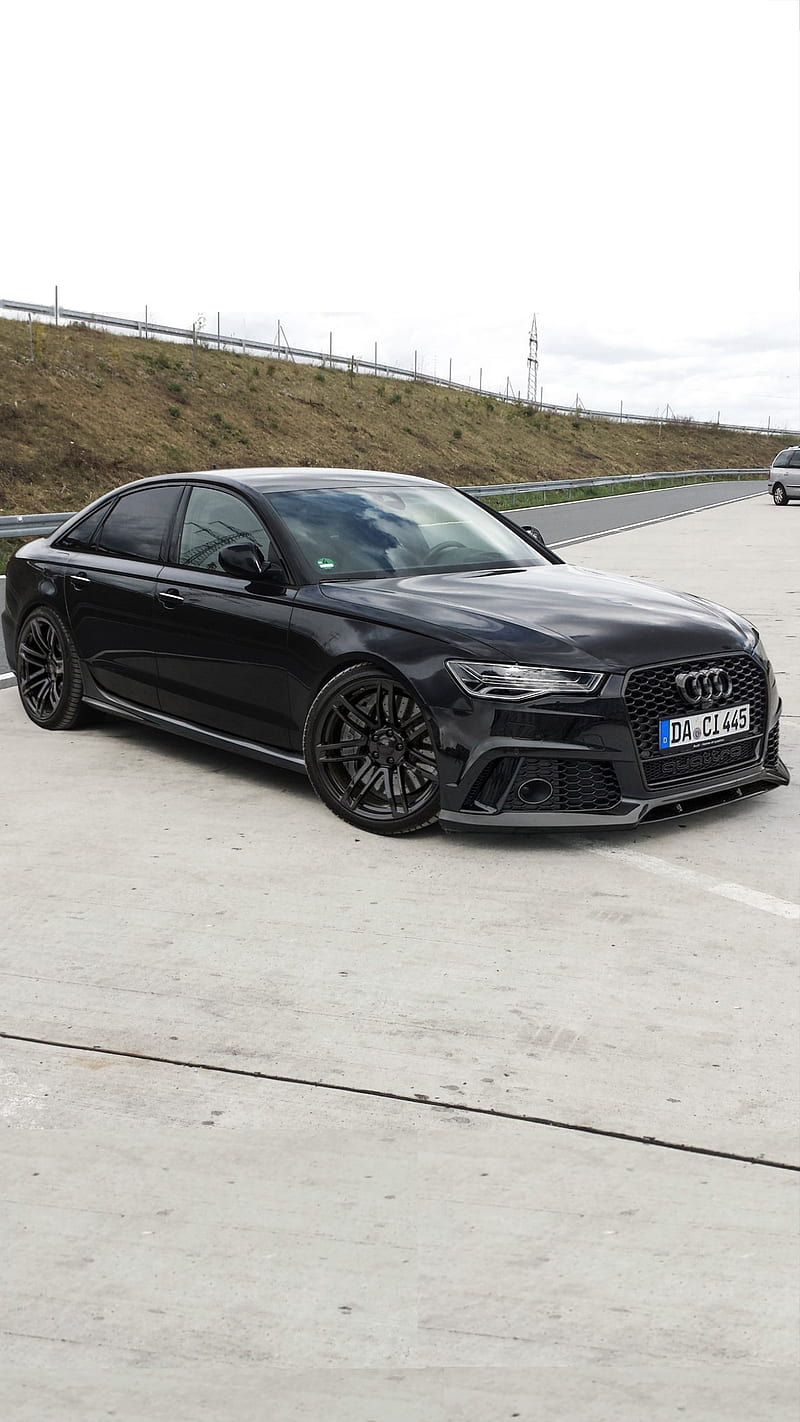 The beast, a6, audi, black, car, carros, germany, graphy, rs6, HD phone wallpaper