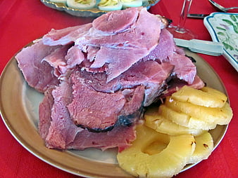 jamón de pascua, pascua, cena de pascua, jamón, Fondo de pantalla HD