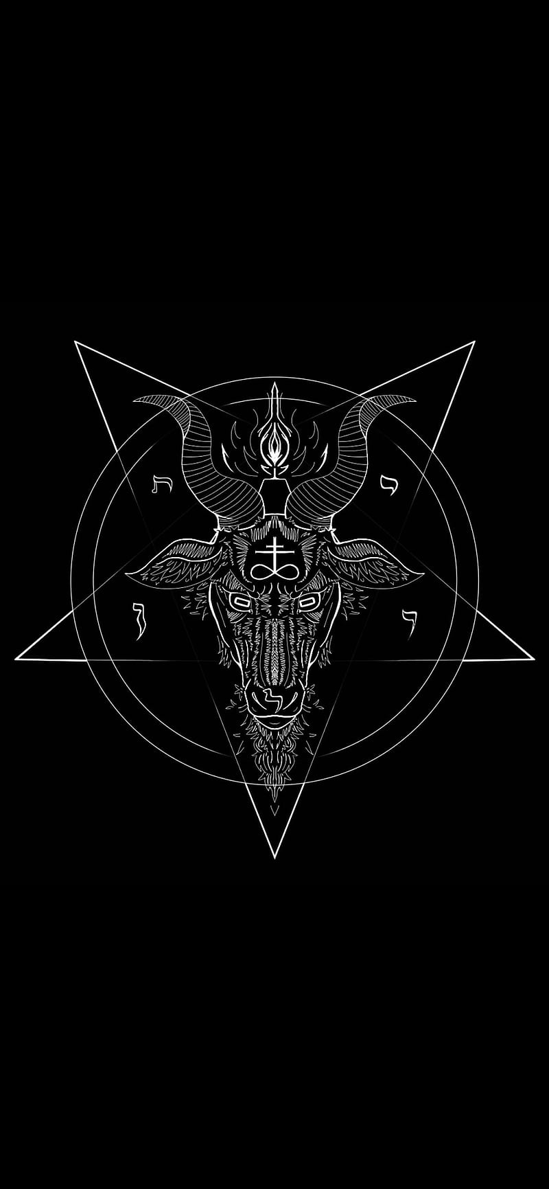 Baphomet Pentagram, satanic, HD phone wallpaper