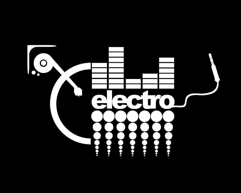 Electro Music, brand, logo, dark, music, electro, HD wallpaper