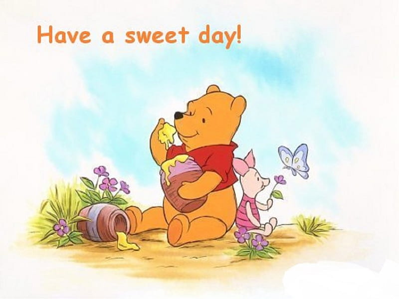 Have A Sweet Day, Painting, Bear, Greeting, Tale, HD wallpaper