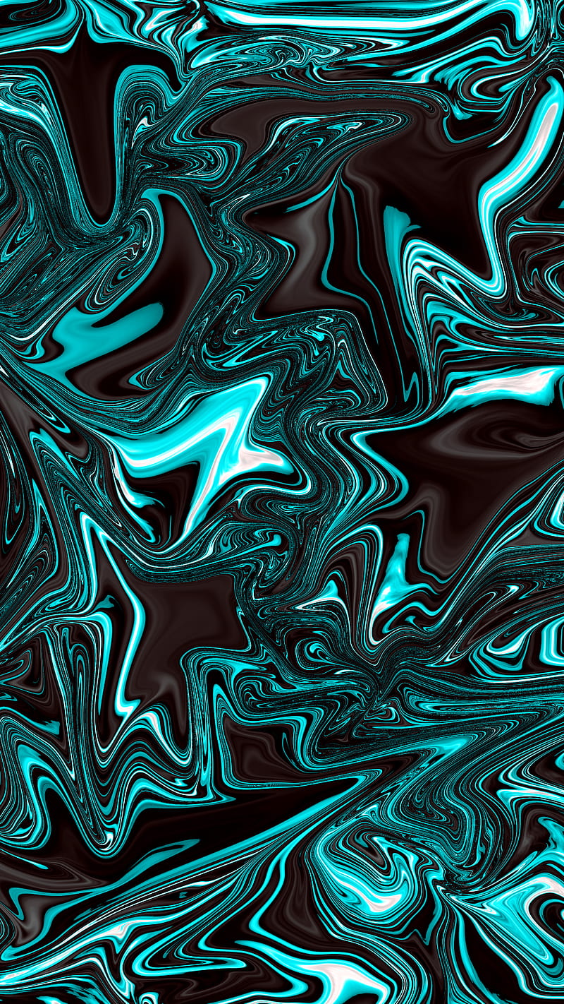 Blue Black liquid, abstract, black, blue, colorful, colors, flow, liquid, mix, HD phone wallpaper