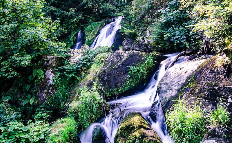 Triberg Waterfalls Ultra, Nature, Waterfalls, Germany, triberg, HD wallpaper