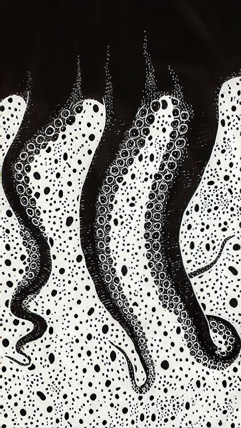 Octopus, black, black and white, brand, drefgold, madman, octopus brand, white, HD phone wallpaper