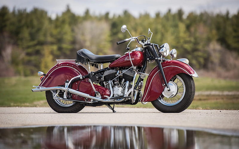 Indian Chief Vintage, 2020, retro style motorcycles, red Chief Vintage, american motorcycles, Indian, HD wallpaper