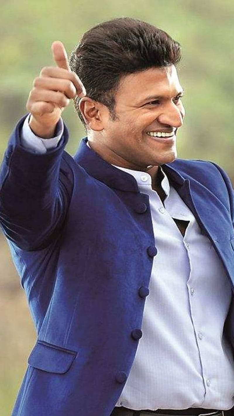 Puneeth Rajkumar Ke, thumbs up, kannada hero, tollywood, actor, HD phone wallpaper
