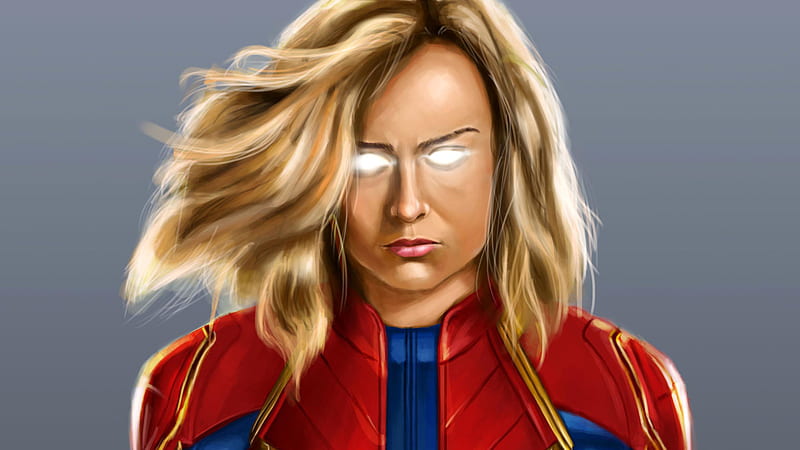 Captain Marvel Digital Painting, captain-marvel, artwork, digital-art, superheroes, reddit, artist, HD wallpaper