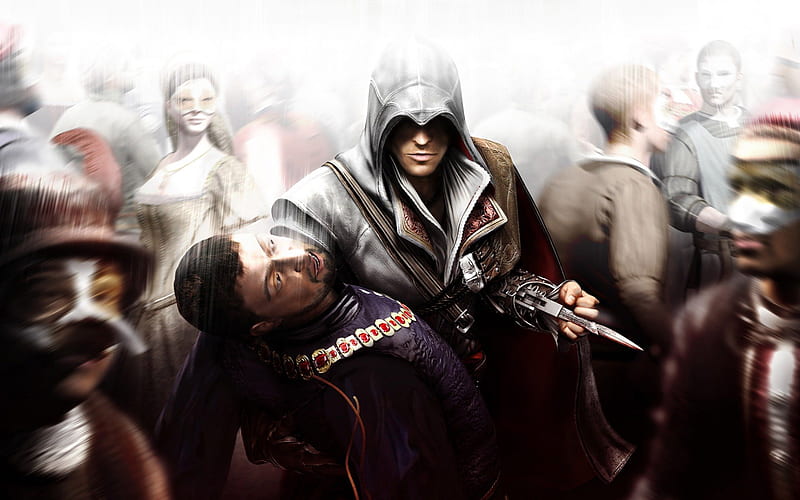 Ezio Auditore de Firenze from Assassins creed 2, assassions creed, assassins creed 2, ezio auditore de firenze, HD wallpaper
