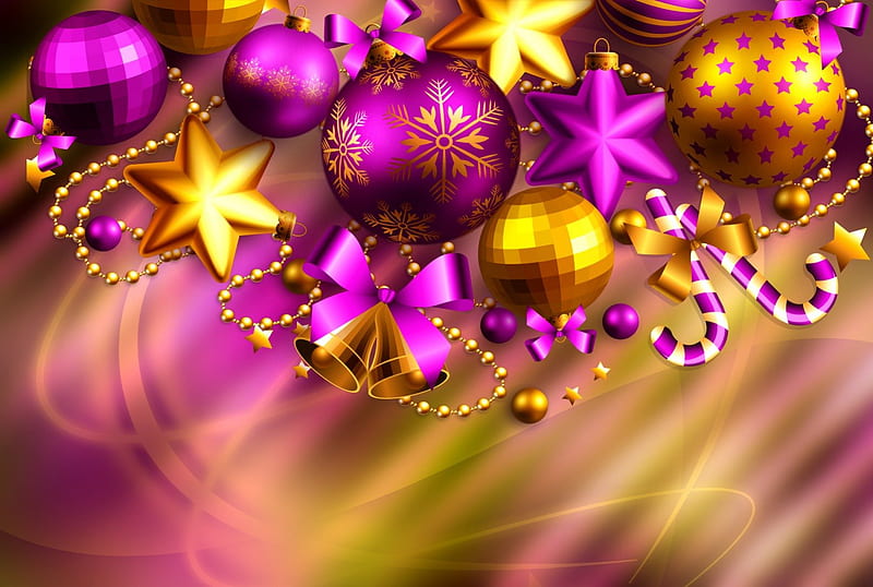 Christmas decoration, beautifuil, colorful, lovely, christmas, holiday, decoration, new year, winter, nice, balls, HD wallpaper
