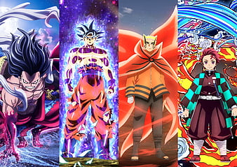 HD desktop wallpaper: Video Game, Goku, Naruto Uzumaki, Monkey D