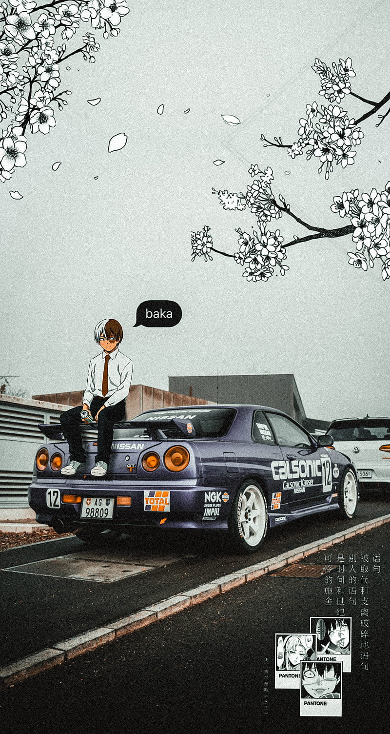 Jdm anime, back, carros, skyline, HD phone wallpaper