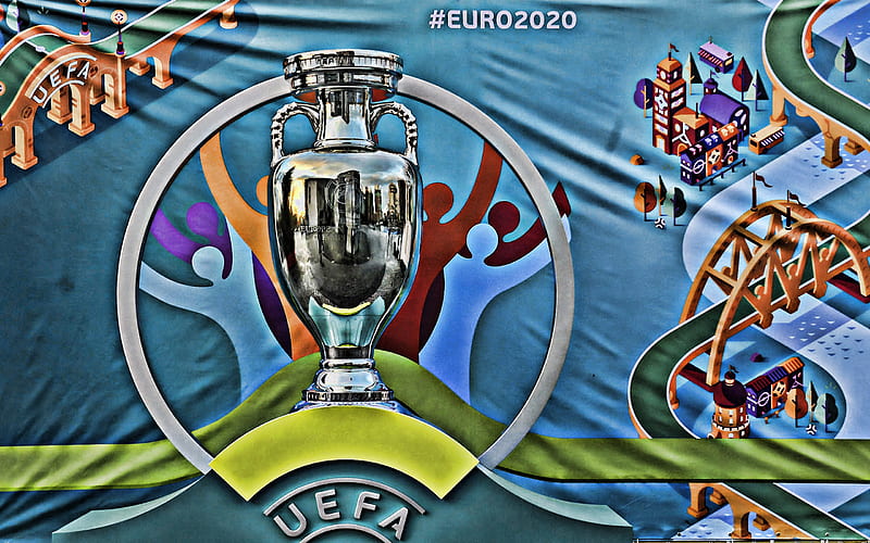 UEFA Euro 2020, award, silver cup, Euro 2020, football tournament, Europe, 2020 UEFA European Football Championship, HD wallpaper