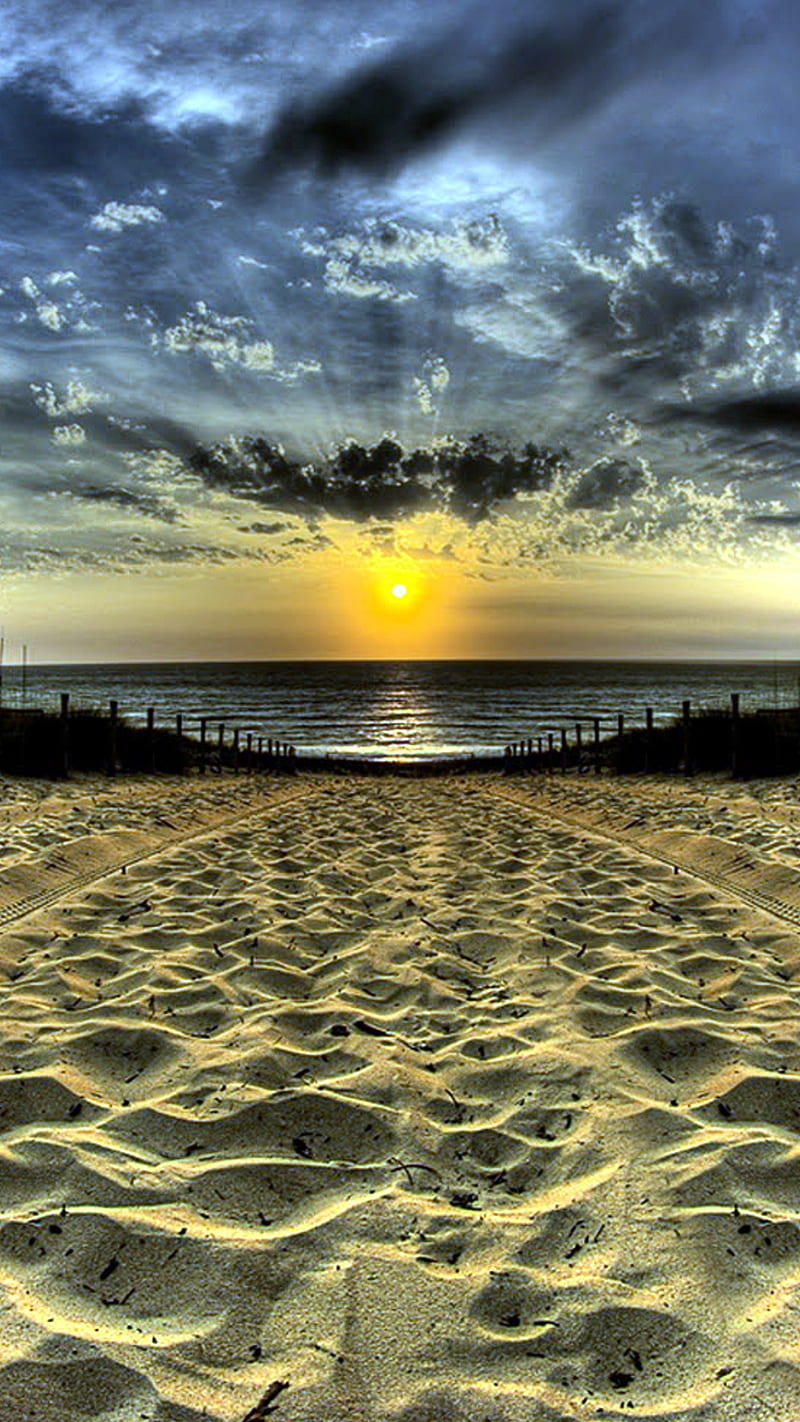 beach sea, sun, HD phone wallpaper