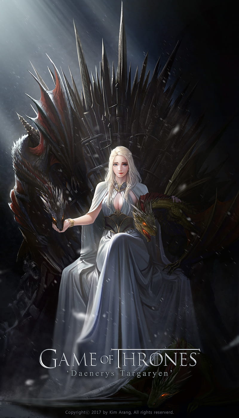 Game of Thrones, Daenerys Targaryen, dragon, HD phone wallpaper