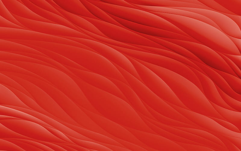 red waves plaster texture red waves background, plaster texture, waves texture, red waves texture, HD wallpaper