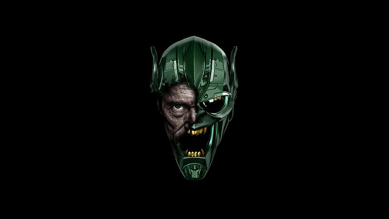 Willem Dafoe As Green Goblin , goblin, supervillain, superheroes, artist, artwork, digital-art, minimalism, minimalist, dark, black, HD wallpaper