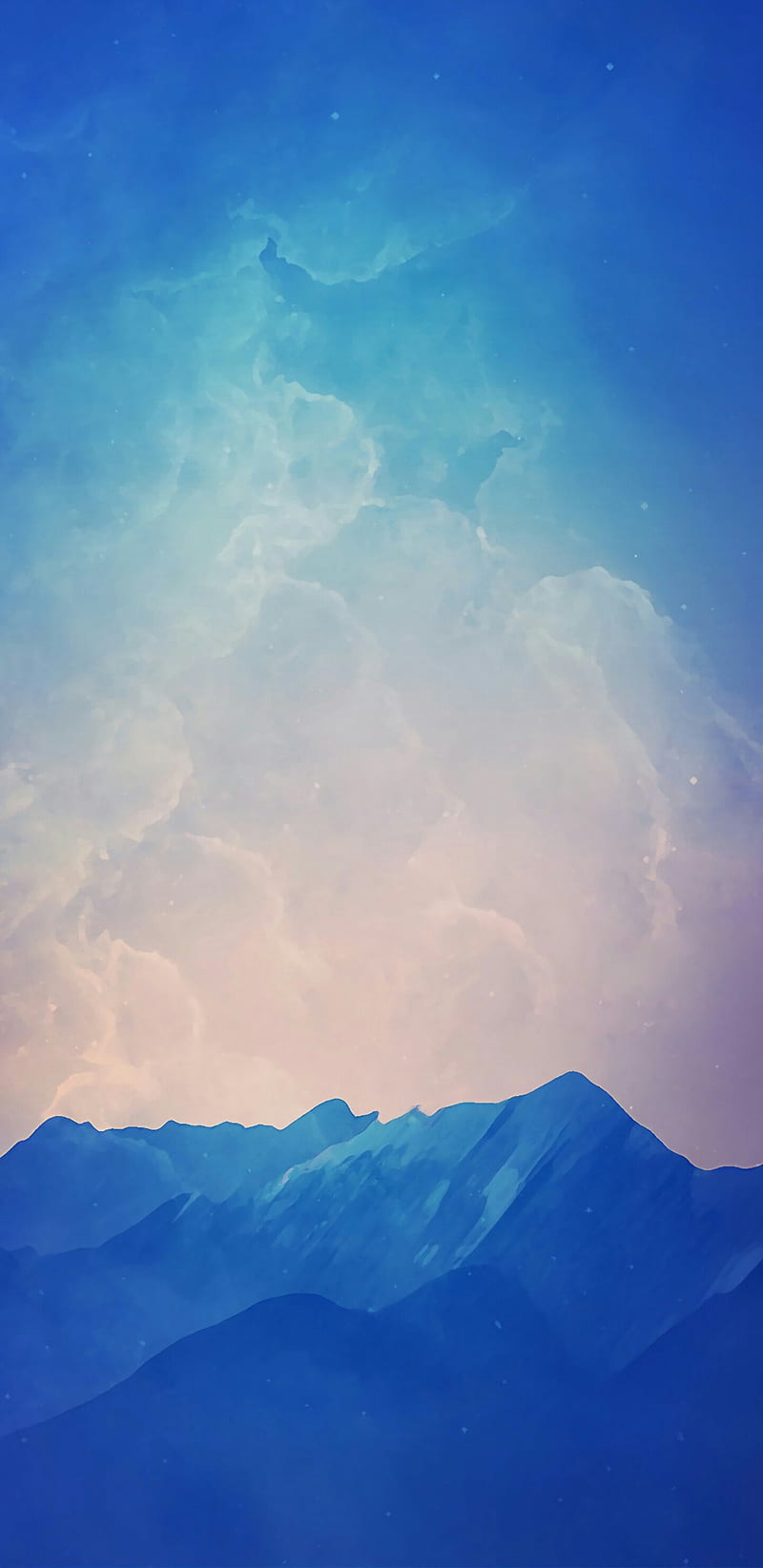 Fairy Haze, 18by9, blue, cloud, fortnite, galaxy, haze, mountain, note, s9, white, HD phone wallpaper