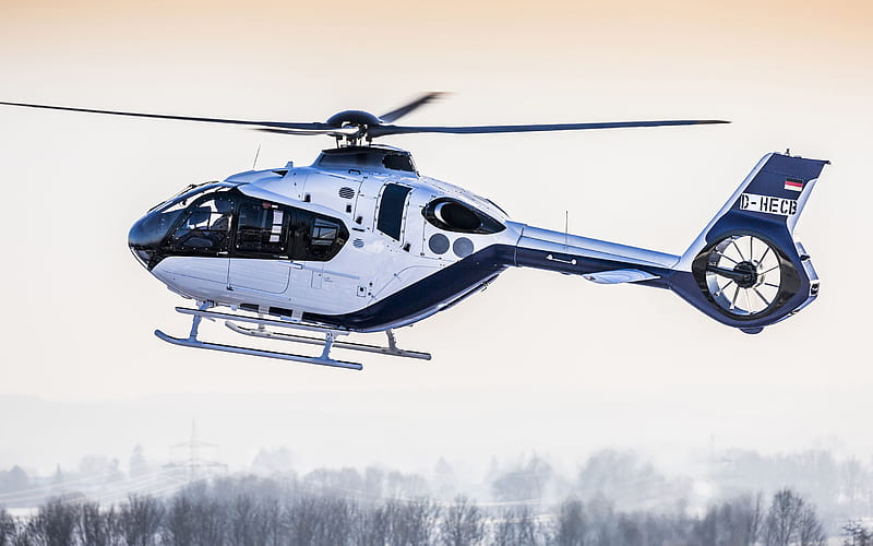 Airbus Helicopters H135, Helionix, winter, Eurocopter EC135, Airbus, HD wallpaper