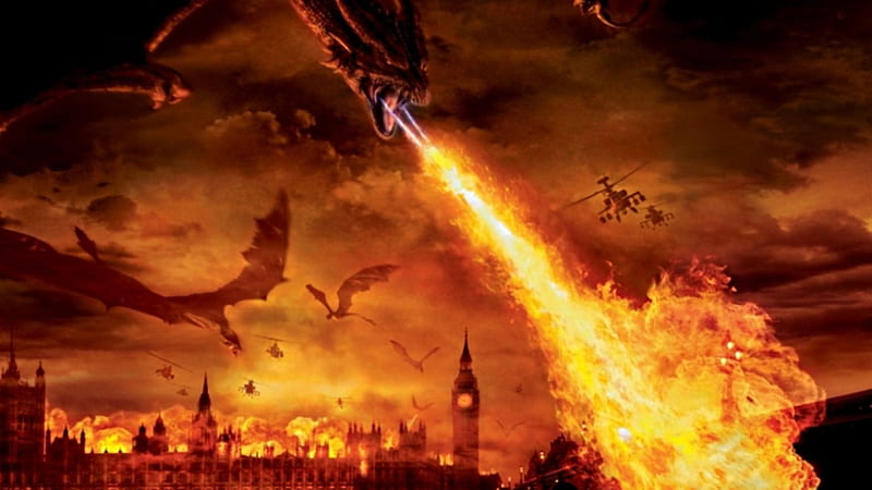 London in flames, fire, burn, makers, dragons, HD wallpaper