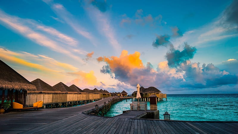 Constance Halaveli Maldives, maldives, halaveli, blue, landscape, HD wallpaper