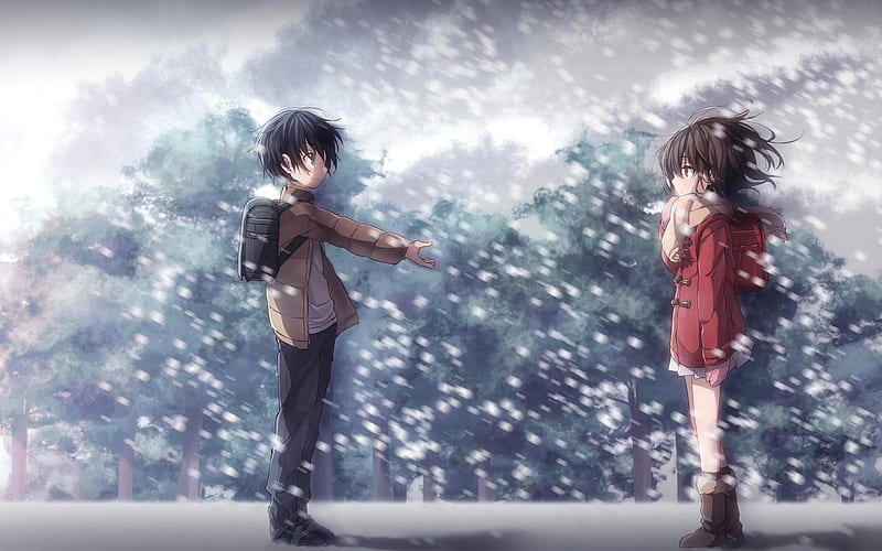 Boku dake ga Inai Machi, anime, anime girls, snow, winter, standing, anime  boys, HD wallpaper | Peakpx