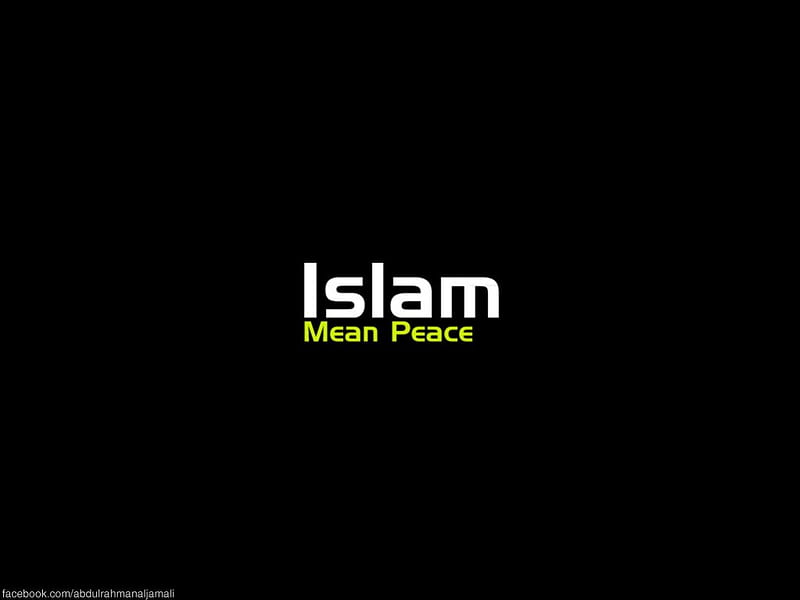 Islam means peace , text, mean, black, peace, Muslim, Islam mean peace Background Muslim Islamic, Islamic, background, HD wallpaper