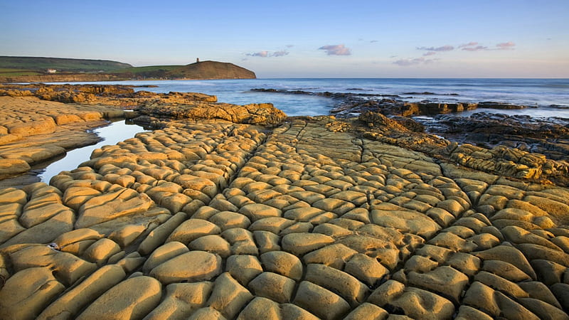 coast that looks like baking loaves of bread, rocks, point, sea, coast, HD wallpaper