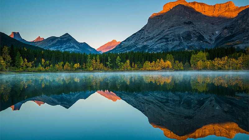 Mountain Reflection In Lake, mountain, reflection, nature, lake, HD wallpaper