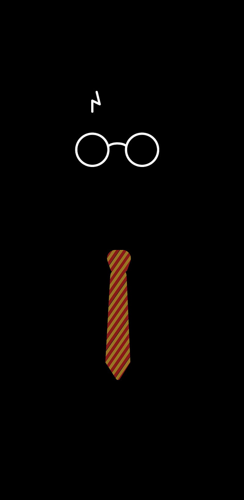 Harry Potter minimal, minimal, harry potter, black, dark, white, red,  yellow, HD phone wallpaper | Peakpx