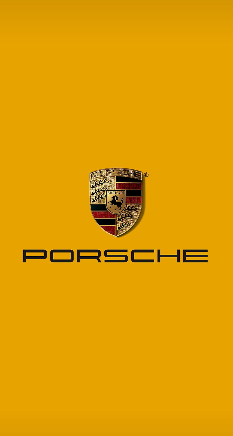 Porsche Black Logo Red Yellow Hd Mobile Wallpaper Peakpx