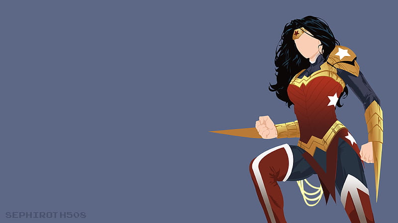 Wonder Woman Minimalist, wonder-woman, artist, artwork, HD wallpaper