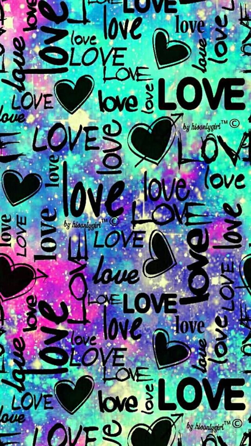 Colorful Love , heart, HD phone wallpaper