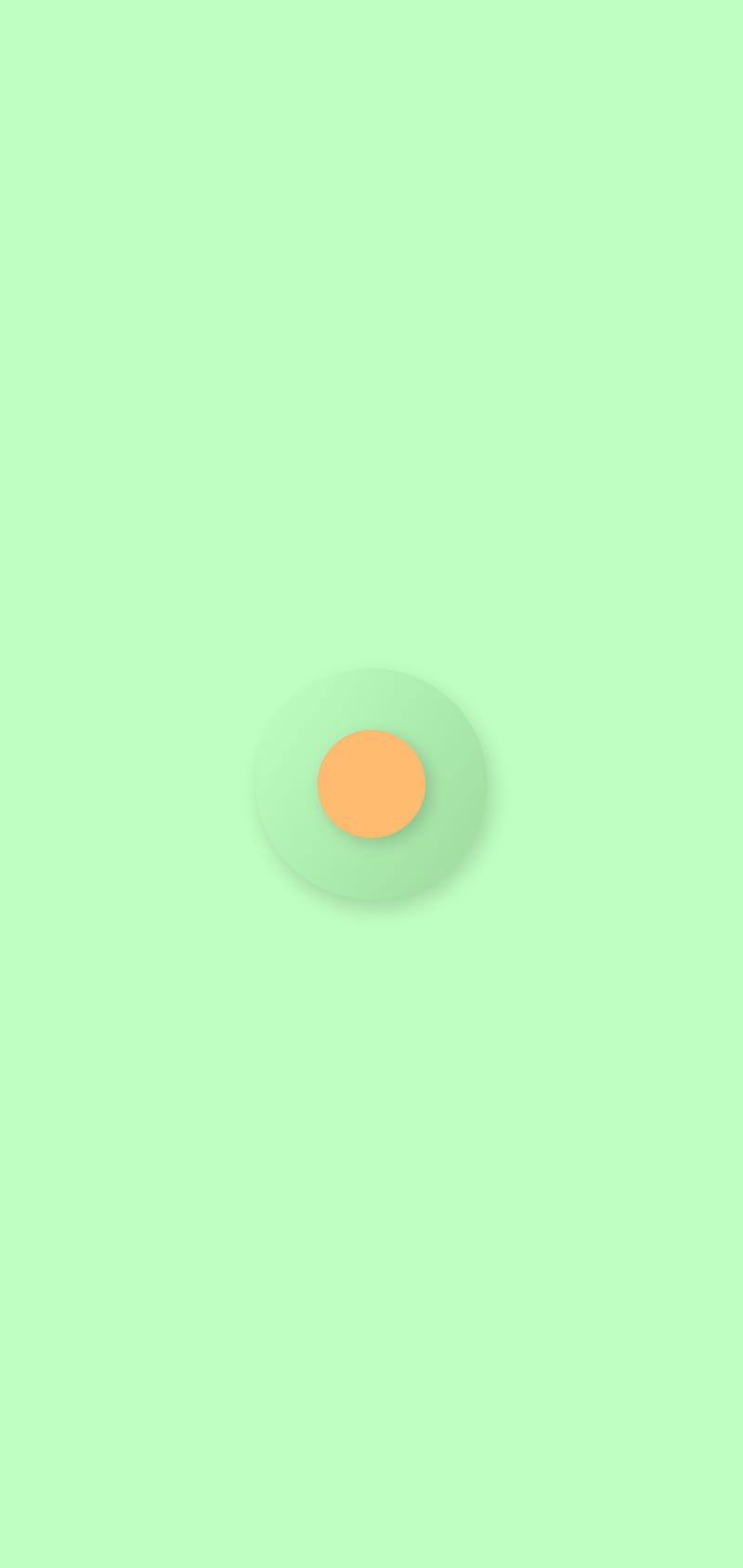 Minimal circle, desenho, flat, green, orange, premium, HD phone wallpaper