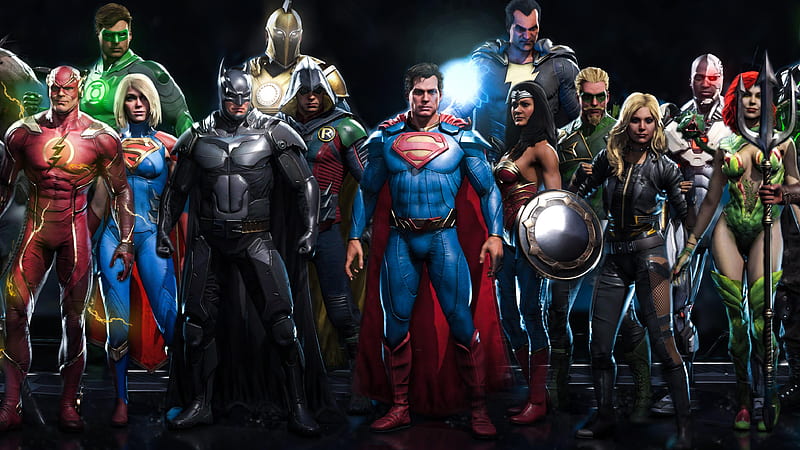 DC Superheroes, batman, superman, flash, wonder-woman, green-lantern, digital-art, artwork, superheroes, HD wallpaper