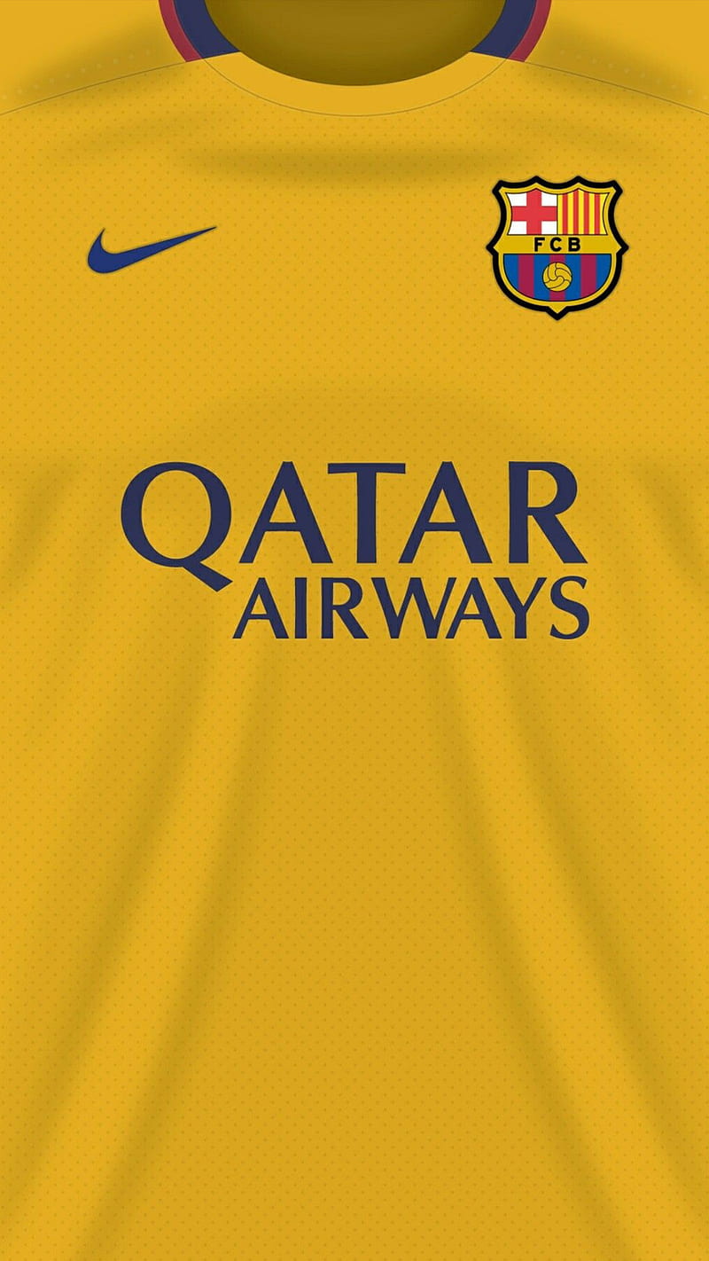 Barca tshirt, barcelona, club, fc, football, spain, tshirt, yellow, HD phone wallpaper