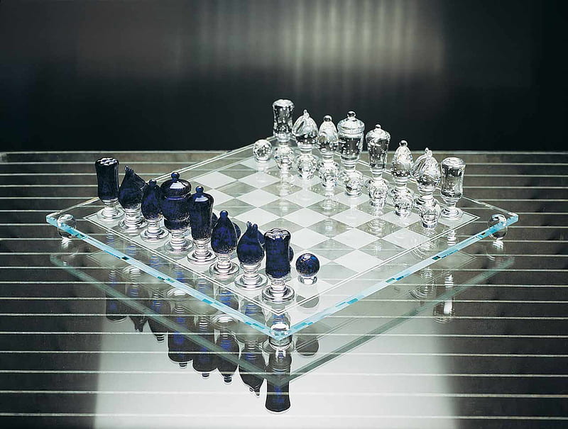 glass chess set wallpaper