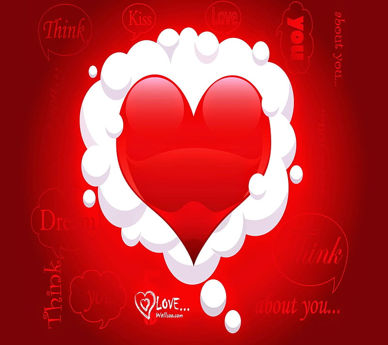 Love heart, clouds, dream, feelings, red, romance, think, HD wallpaper |  Peakpx