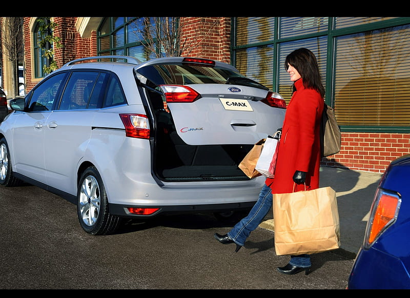 Ford C-MAX (2012) - Trunk Lid in action, car, HD wallpaper