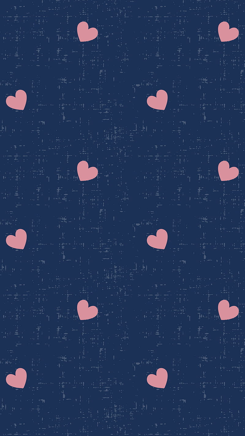 corazones, blue, pattern, HD phone wallpaper