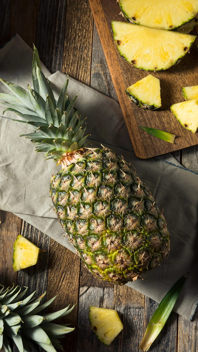 pineapple, pineapples, apple, pine, fruit, food, HD phone wallpaper