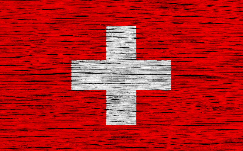 Flag of Switzerland Europe, wooden texture, Swiss flag, national symbols, Switzerland flag, art, Switzerland, HD wallpaper