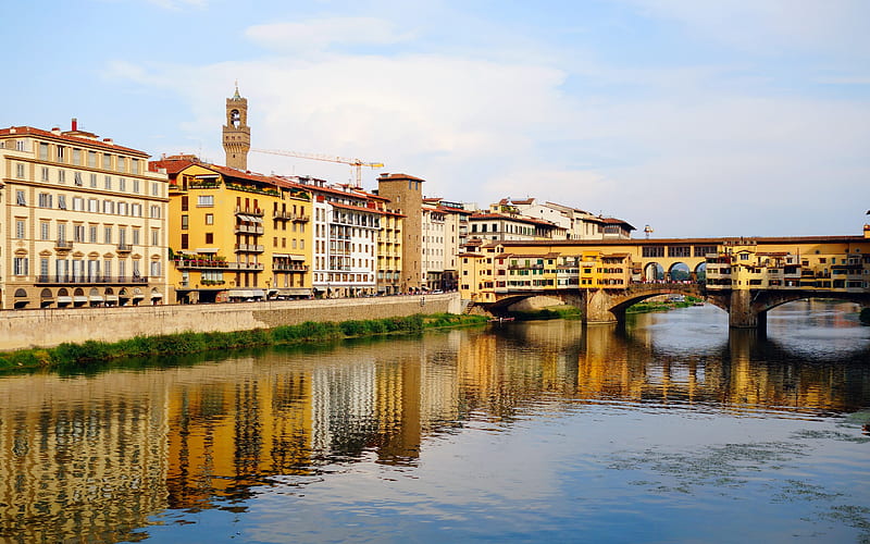 Ponte Vecchio River 2022 Firenze Italy, HD wallpaper