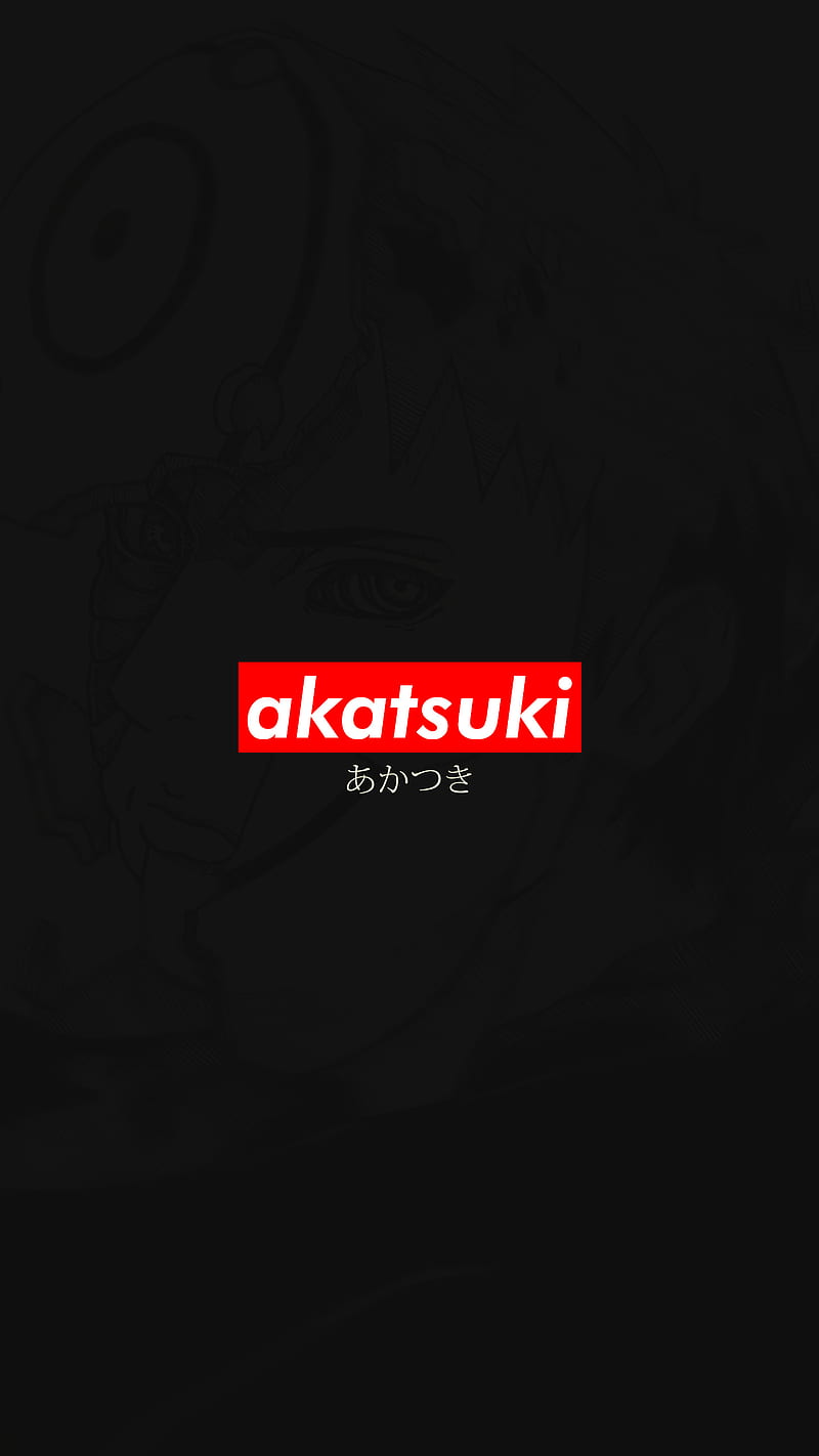 Akatsuki Supreme, anime, black, logo, manga, naruto, simple, uchiha, HD phone wallpaper