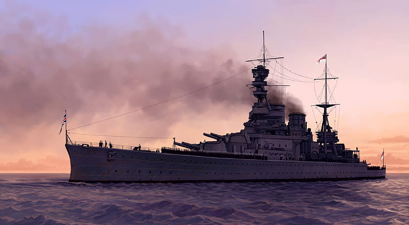 WORLD OF WARSHIPS Battlecruiser HMS Renown, 4 shaft GT, 112000 shp, 31 kts, 32000 tons, HD wallpaper