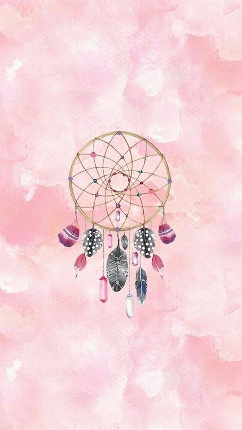 HD wallpaper pink background cute tumblr background colourful dreamcatcher dreamcatcher pink iphone iphone 5s