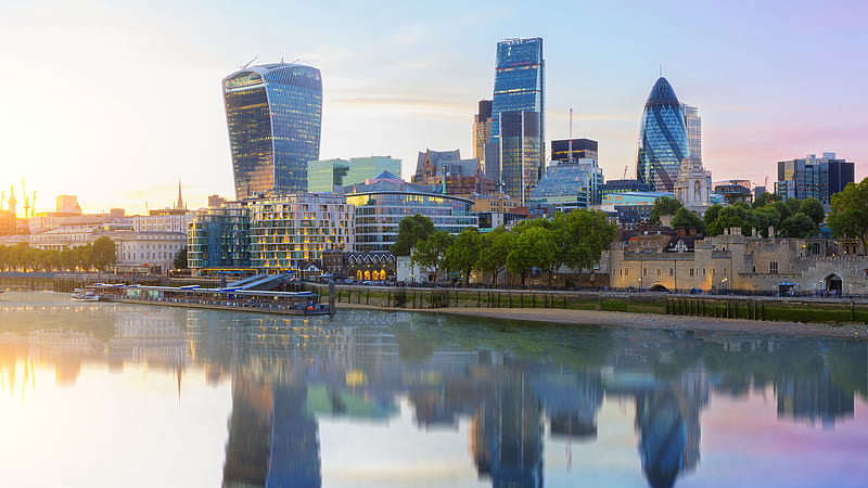 City England London With Reflection Travel, HD wallpaper