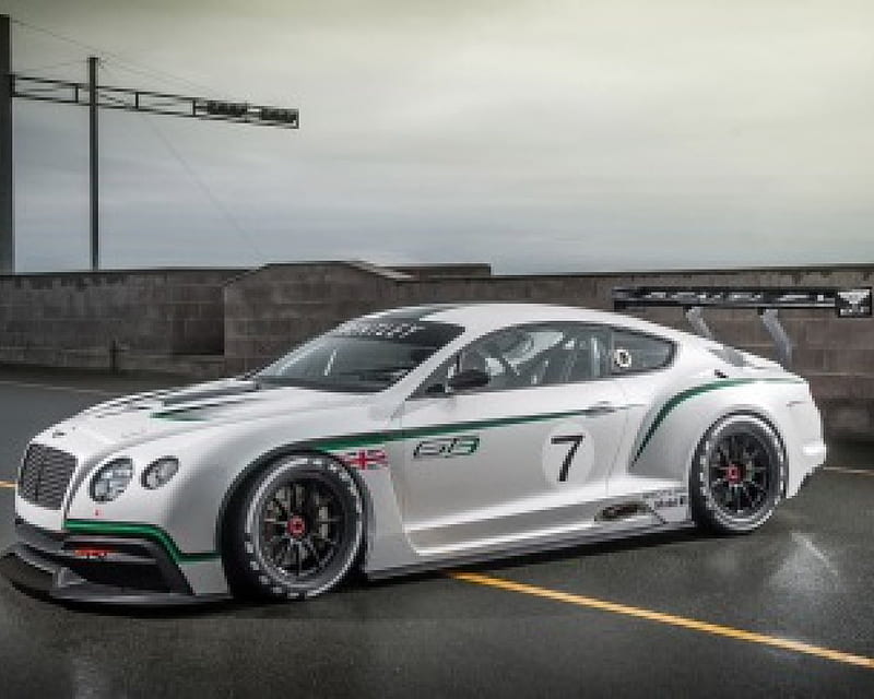 bentley gt3 race car, two seater, race modified, race track, front engine, HD wallpaper